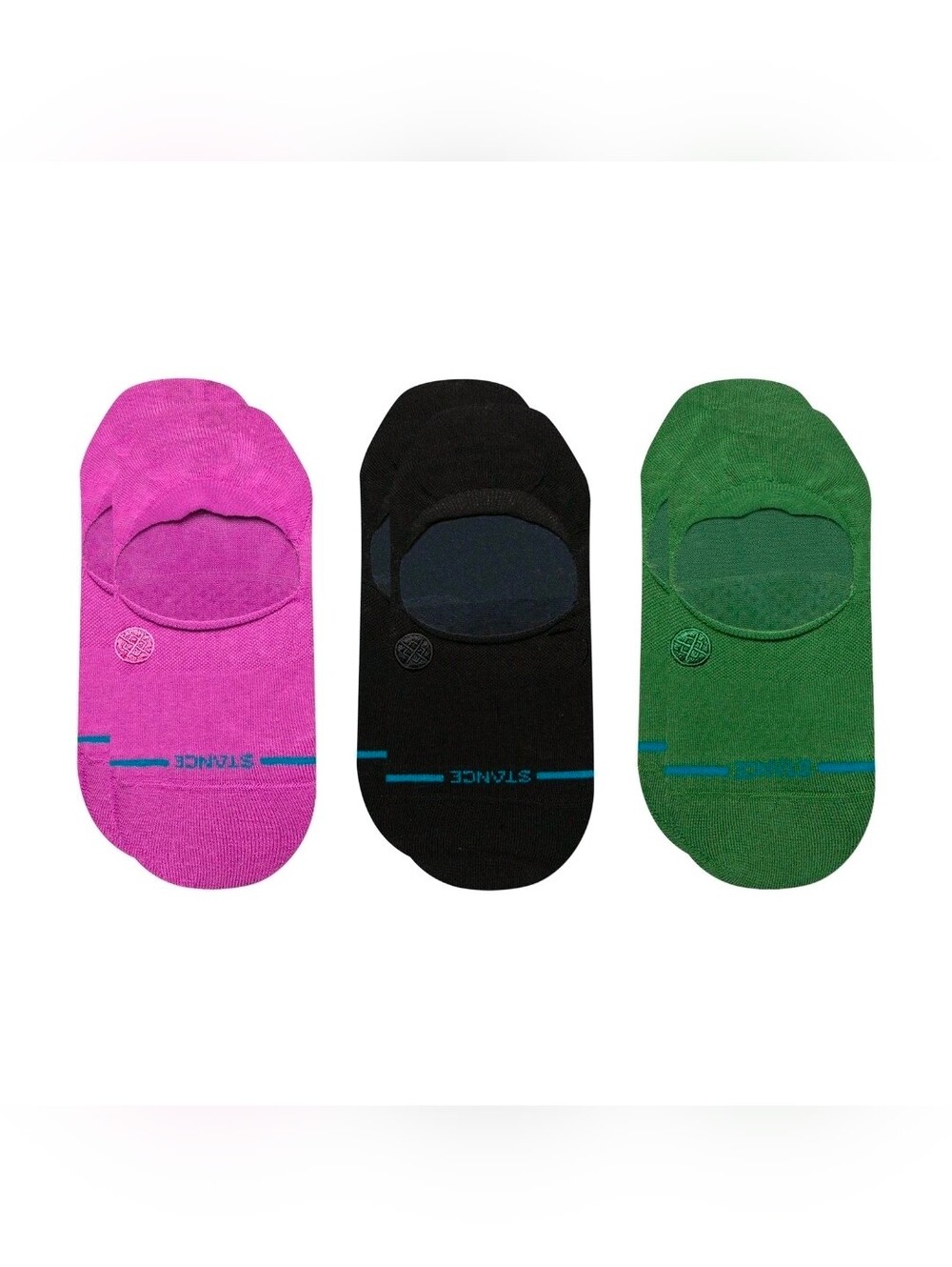 Stance Women's Icon No Show Socks BERRY 3 Pack Size Small (Size 5-7.5)
